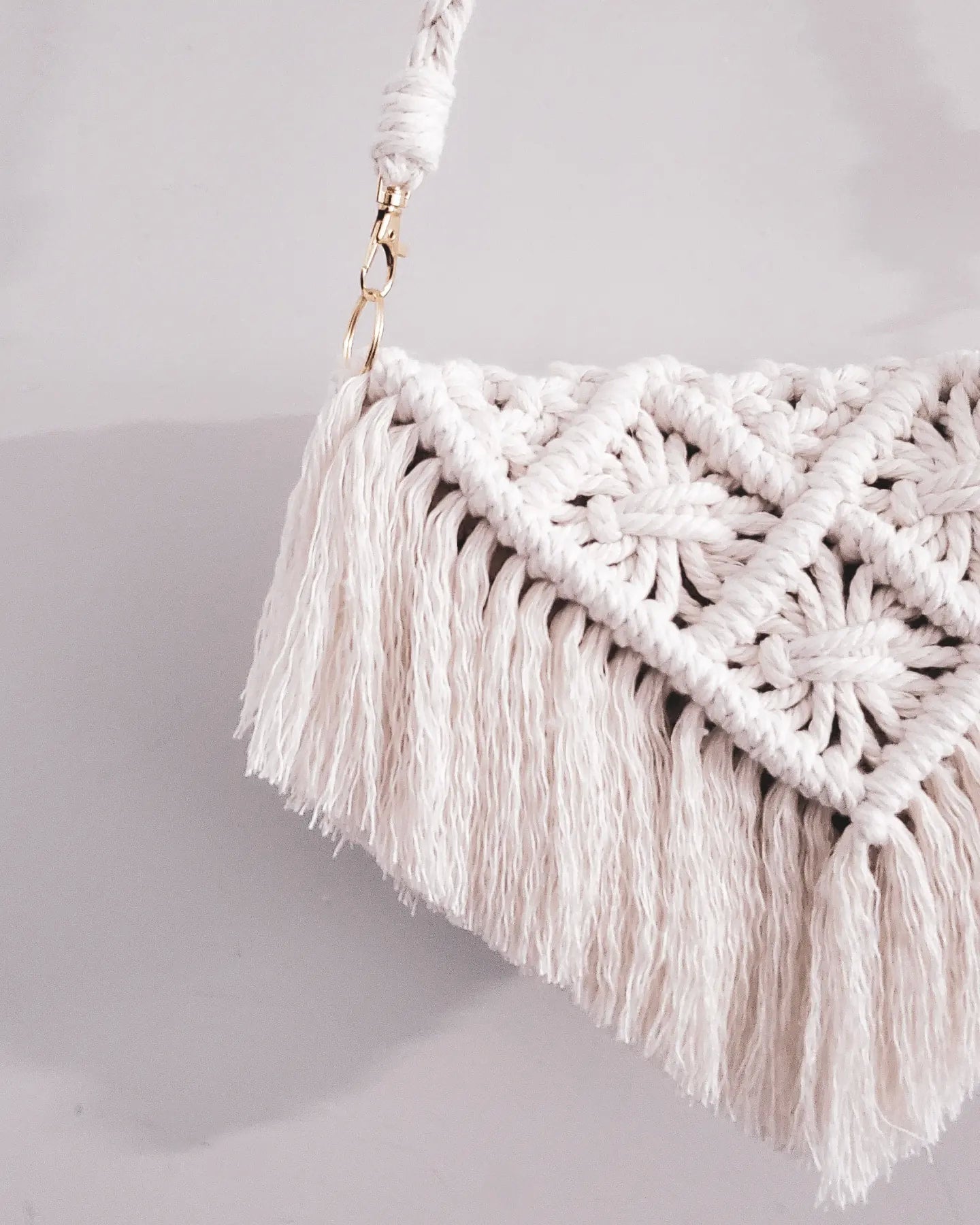 Macrame clutch clearance bag
